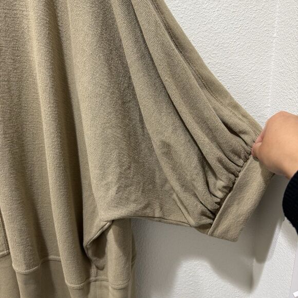 Free People Beach Ribbed Slouchy Oversized Open Front Cardigan Tan Size XS - Picture 8 of 9